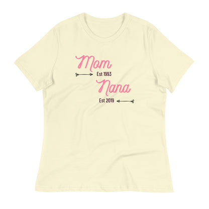“Nana Est 2019 Mom Est 1993” T-Shirt - Weave Got Gifts - Unique Gifts You Won’t Find Anywhere Else!