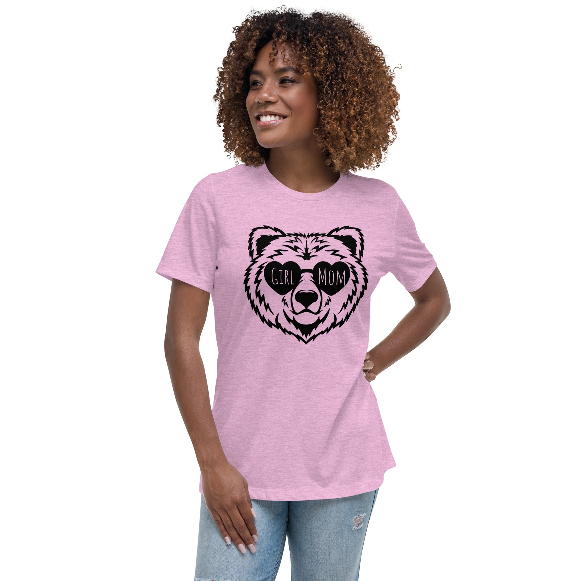 Mom of girls t-shirt with cool bear graphic
